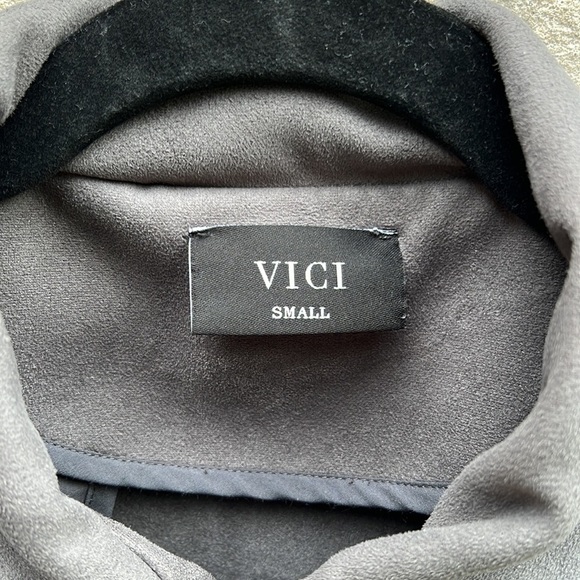 VICI Jacket Faux Suede Cropped Moto Style Sz S - Picture 2 of 11